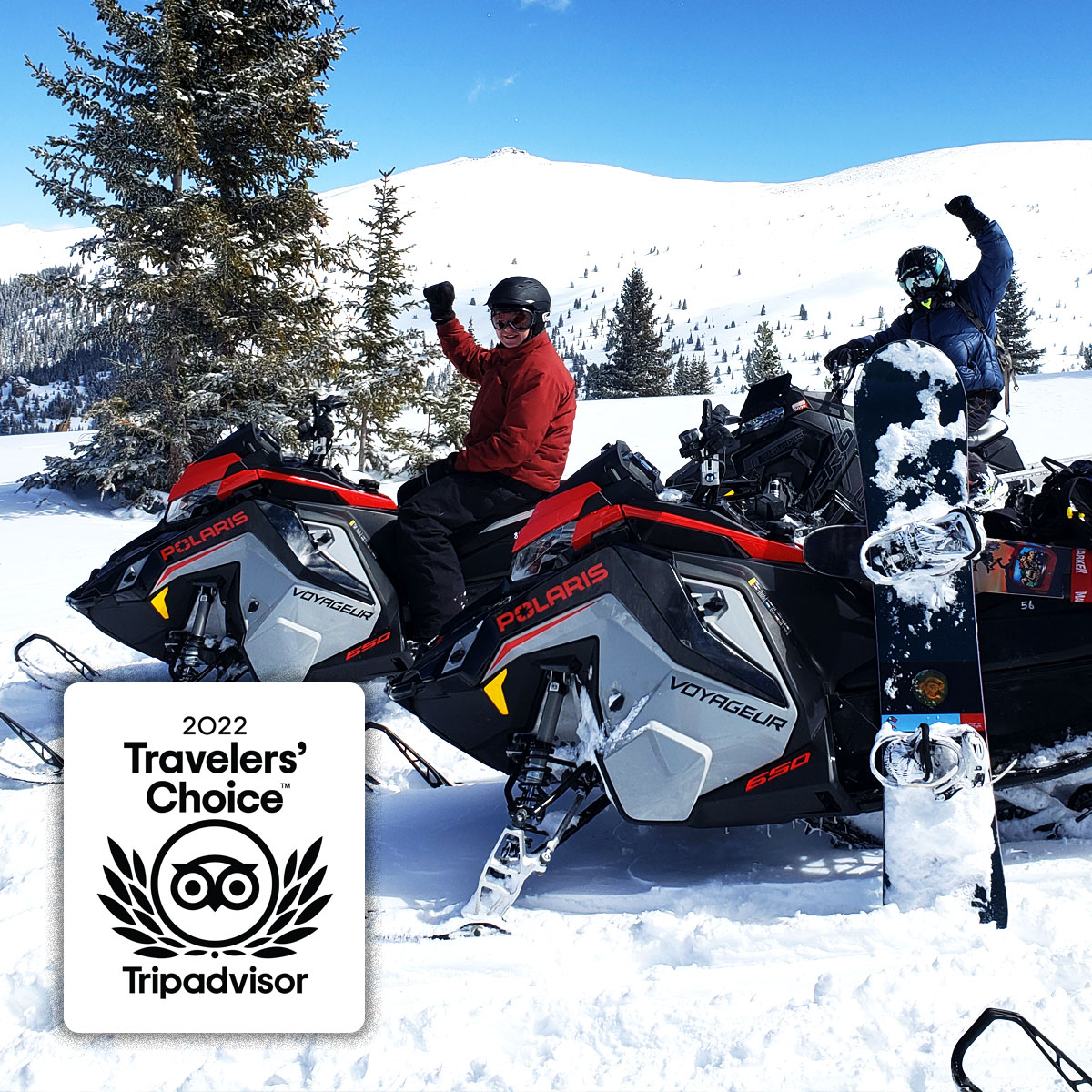 Red Cliff Tow In Skiing Snowmobiles