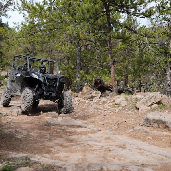 a vehicle on a dirt road